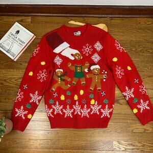 Party Sweater Dec. 25th Gingerbread Funny Ugly Christmas Sweater